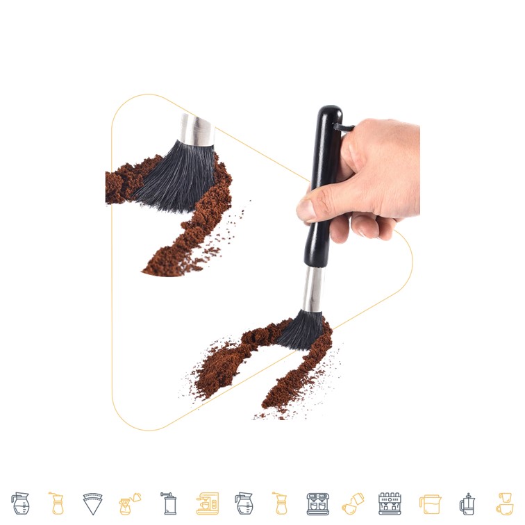 Cafemasy Long Handle Grinder Cleaning Brush Black