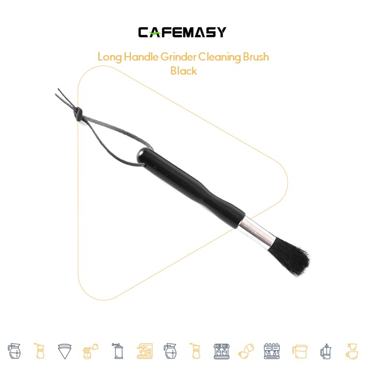 Cafemasy Long Handle Grinder Cleaning Brush Black