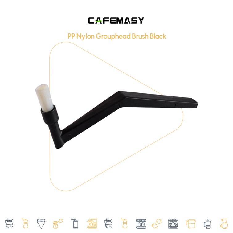 Cafemasy PP Nylon Grouphead Brush Black