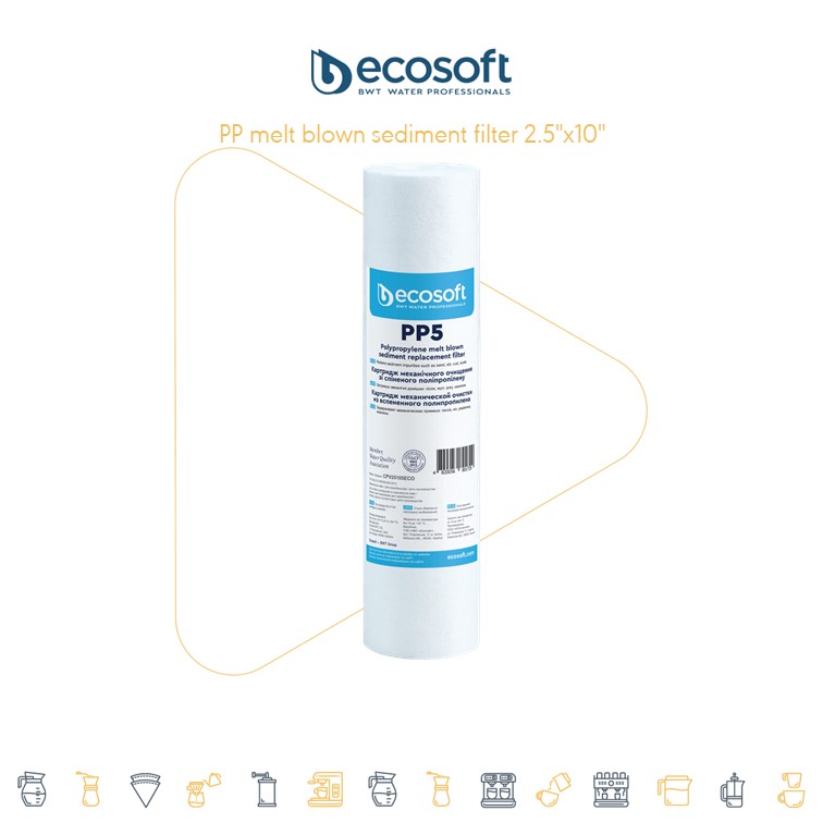 Ecosoft PP5 Meltblown Sediment 10" 5 Micron