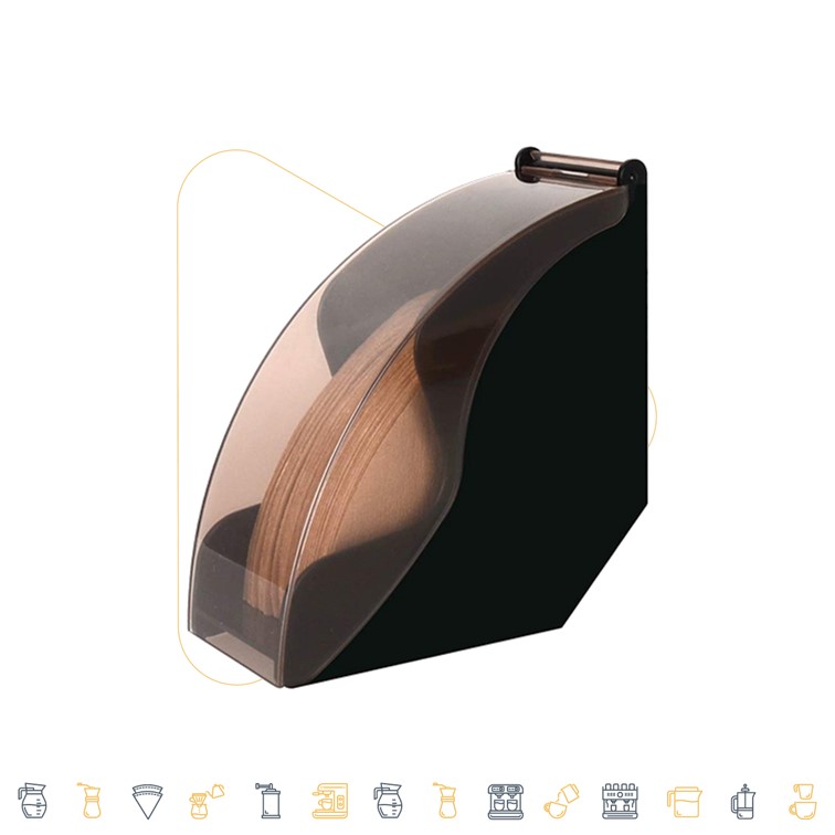 Cafemasy Coffee Filter Paper Holder with Acrylic Lid