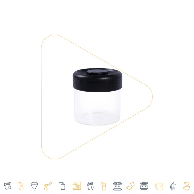 Timemore Vacuum Preservation Glass Sealed Jar Black Lid