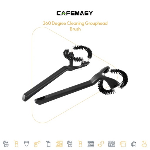 Cafemasy 360 Degree Cleaning Grouphead Brush