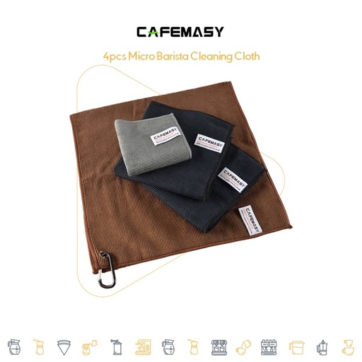 Cafemasy 4pcs Micro Barista Cleaning Cloth