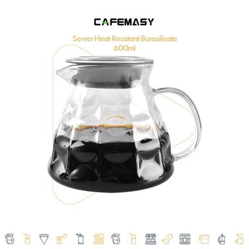 Cafemasy Glass Coffee Server 600ml