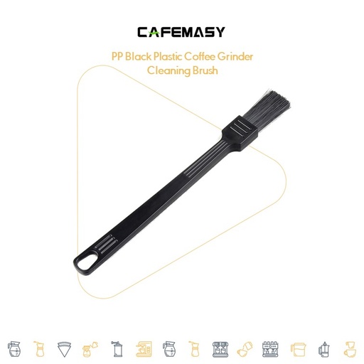 Cafemasy PP Black Plastic Coffee Grinder Cleaning Brush