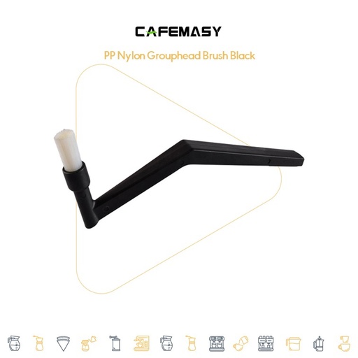 Cafemasy PP Nylon Grouphead Brush Black