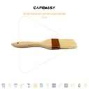 Cafemasy Wide Flat Brush with Wooden Handle 5cm